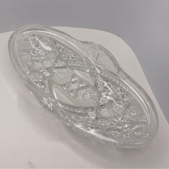 Vintage Depression Glass with Saw Tooth Edge Candy Dish - Picture 4 of 5